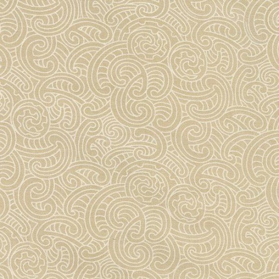 Kiwiana Ponga Koru Fabric Beige