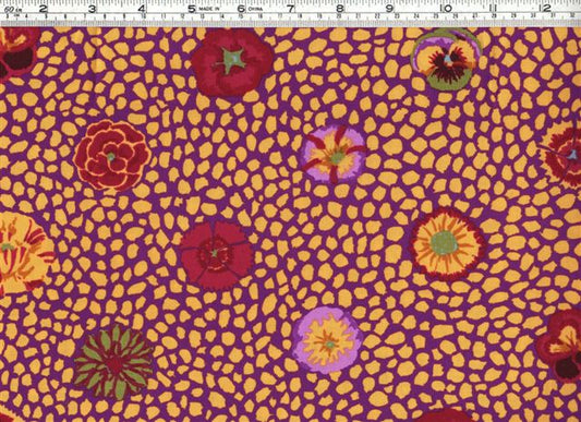 Kaffe Fassett Remnants - Guinea Flower Purple & Yellow