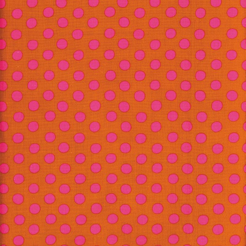 Kaffe Fassett Remnants - Spots Tobacco & Pink