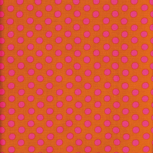 Kaffe Fassett Remnants - Spots Tobacco & Pink