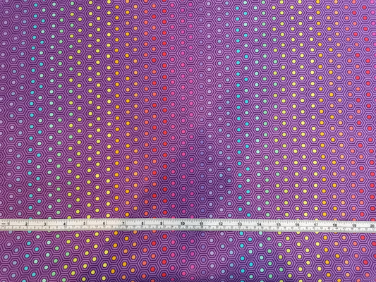 Tula Pink True Colours Fabric Hexy Rainbow - Starling