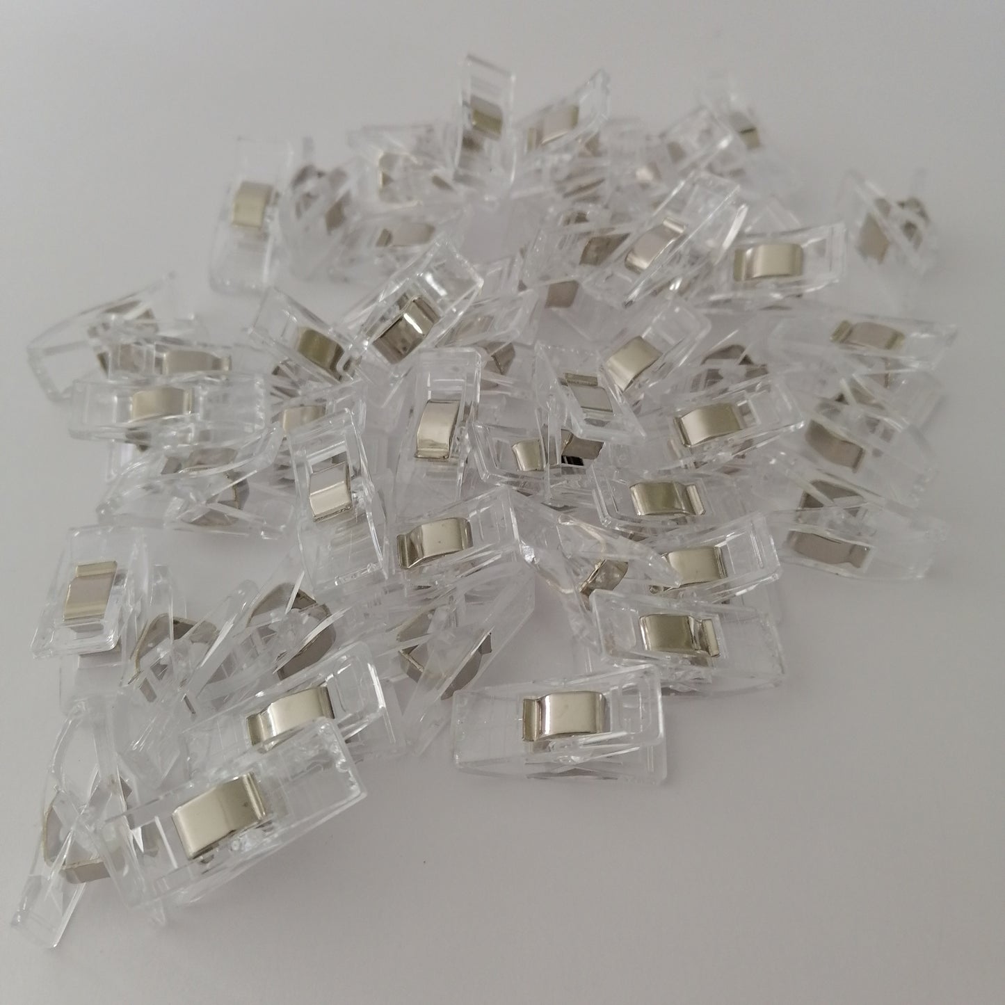 Spring Loaded Plastic Wonder Clips x 50